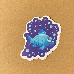 🌈20/$12🌈 Blue Fish Sticker